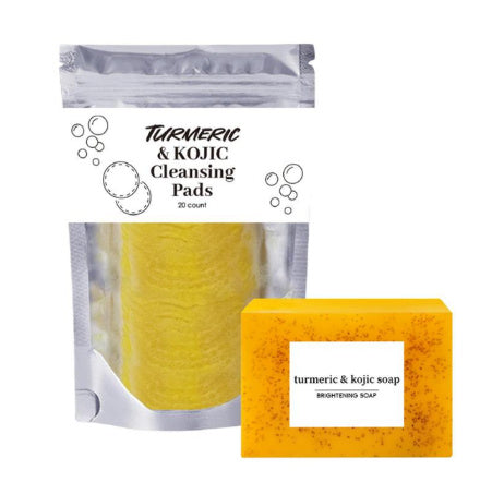 Gamme exfoliante au curcuma anti-taches, anti acné, anti impuretés (Tampons, mousse et savons)