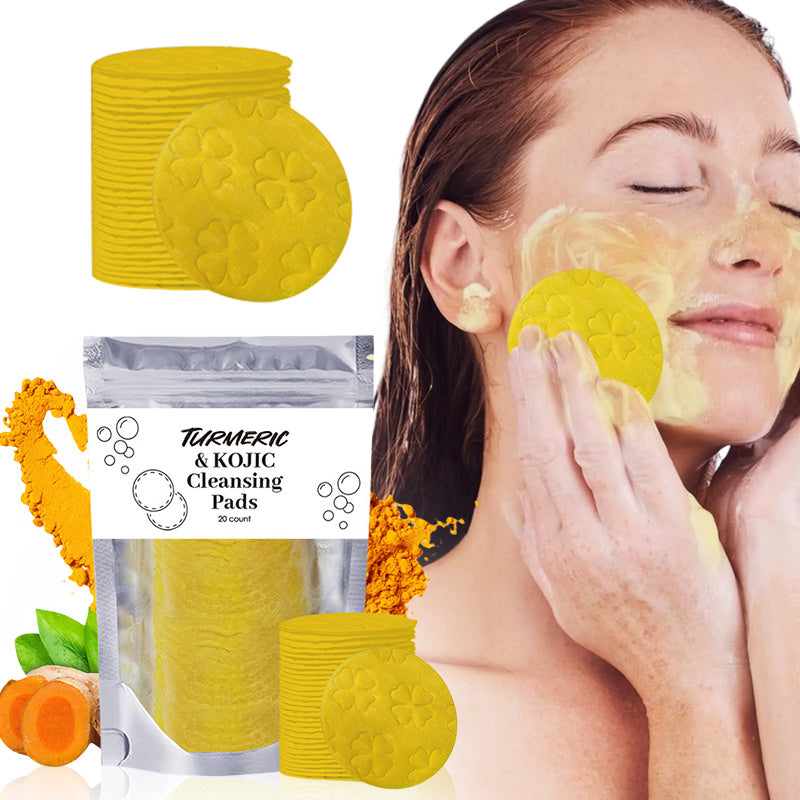 Gamme exfoliante au curcuma anti-taches, anti acné, anti impuretés (Tampons, mousse et savons)