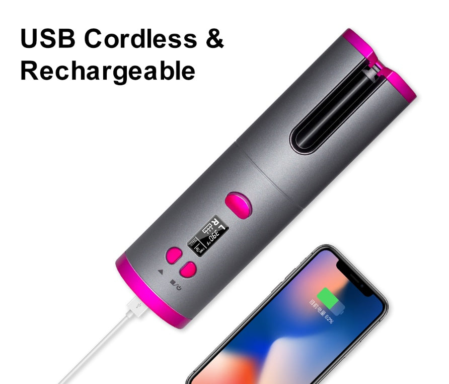 Fer à Boucler USB Sans Fil Multifonction avec Chargeur