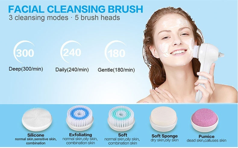 Brosse de nettoyage en profondeur du visage multifonction