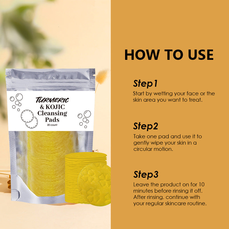 Gamme exfoliante au curcuma anti-taches, anti acné, anti impuretés (Tampons, mousse et savons)