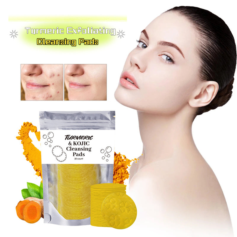 Gamme exfoliante au curcuma anti-taches, anti acné, anti impuretés (Tampons, mousse et savons)
