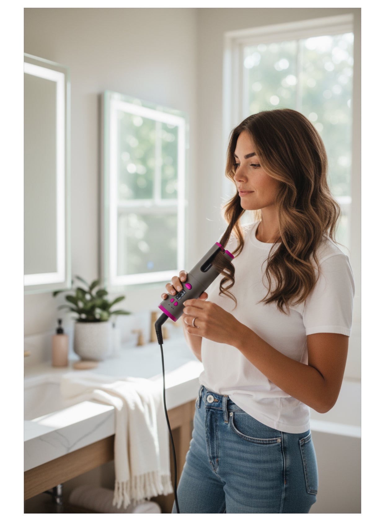 Fer à Boucler USB Sans Fil Multifonction avec Chargeur