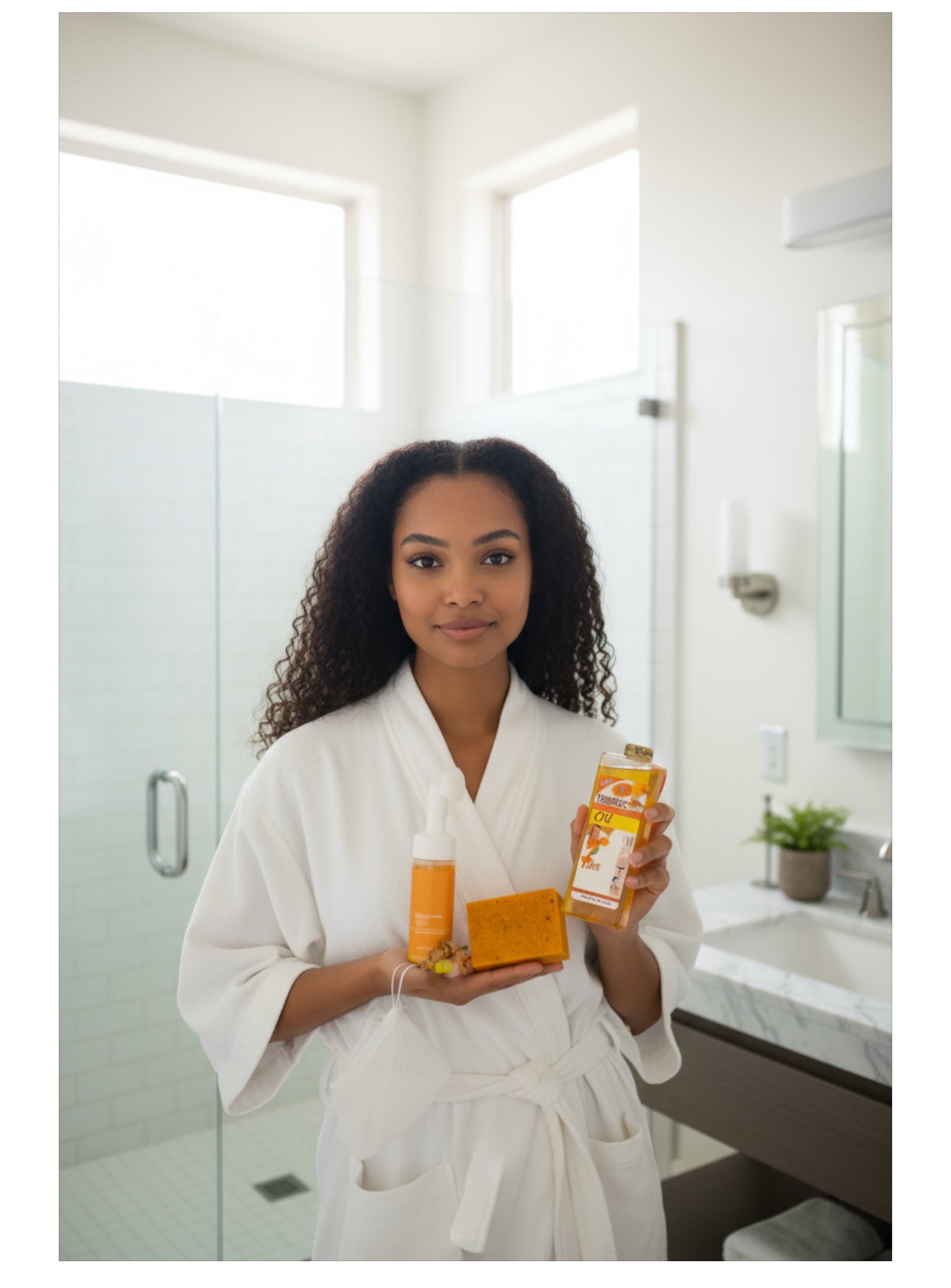 Gamme exfoliante au curcuma anti-taches, anti acné, anti impuretés (Tampons, mousse et savons)