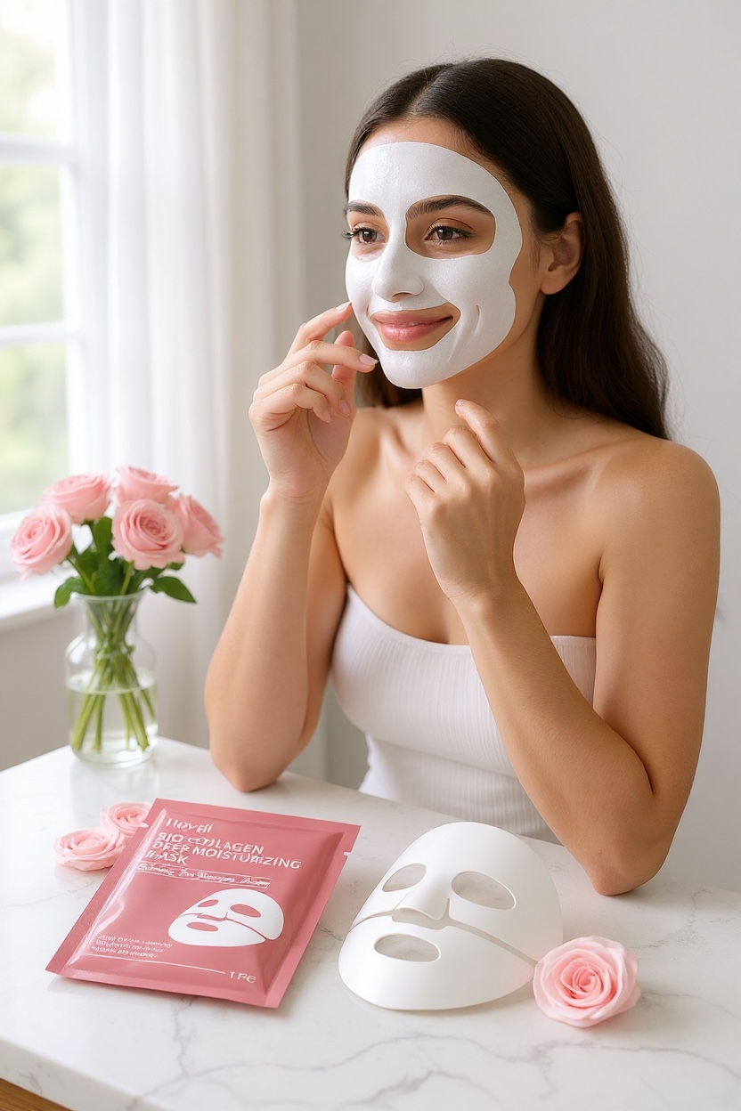 Masque Collagène Hydratant Profond – Peau Lisse et Éclatante