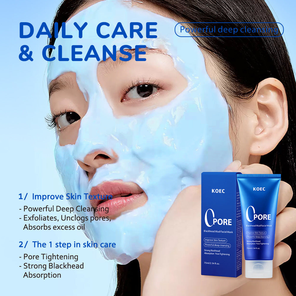 Masque facial purifiant pour pores et élimination des points noirs avec pinceau