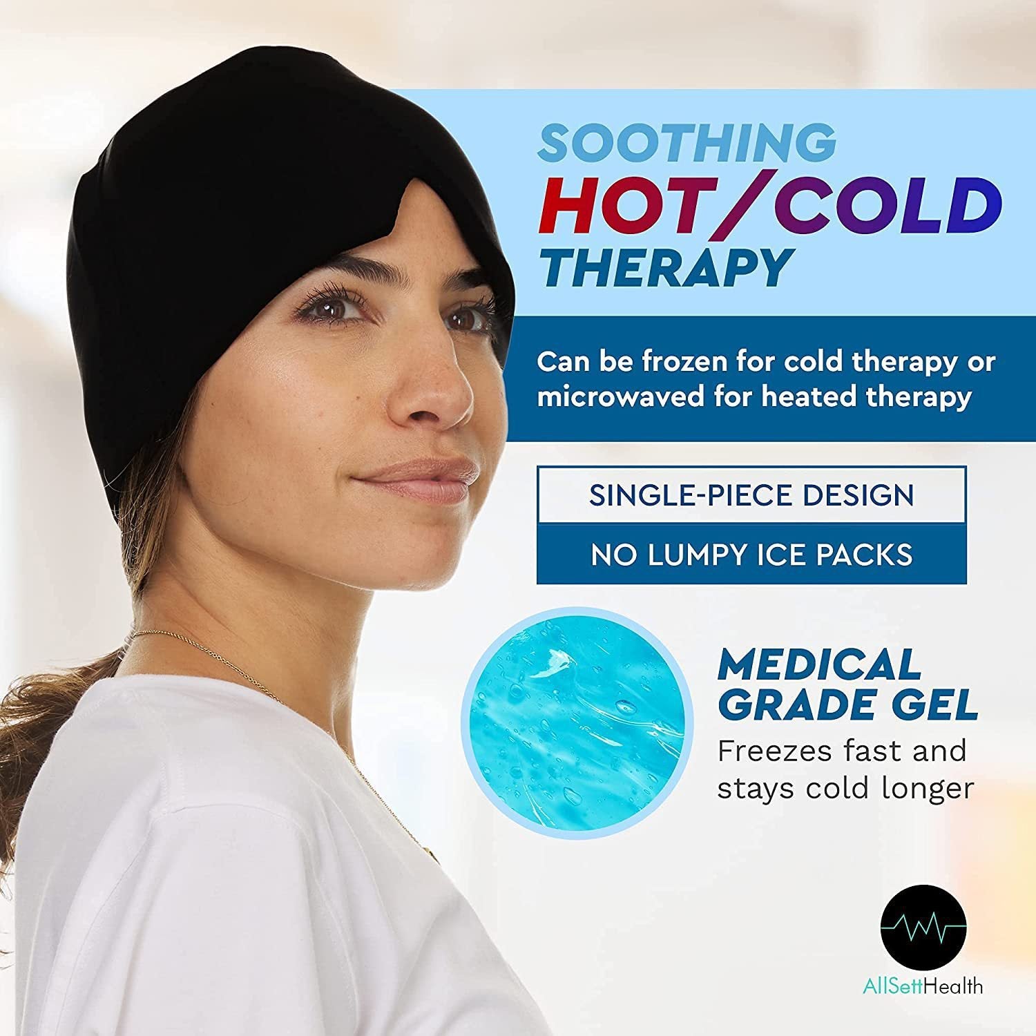 Bonnet Thérapie Froid & Chaud – Soulagement Migraine et Maux de Tête