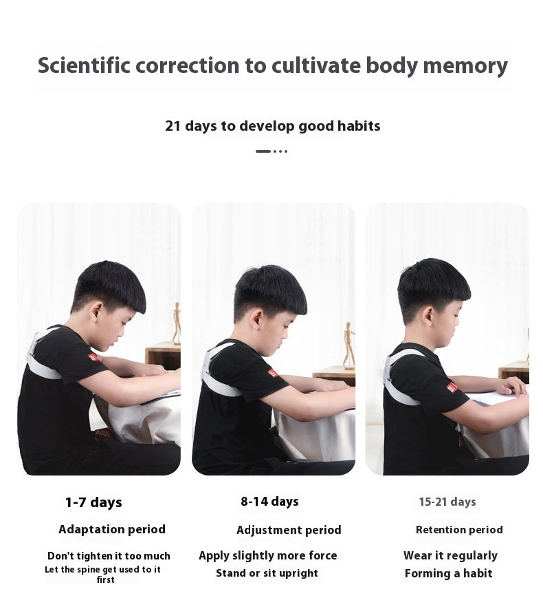 Correcteur de Posture Intelligent Réglable –  Enfants et Adultes