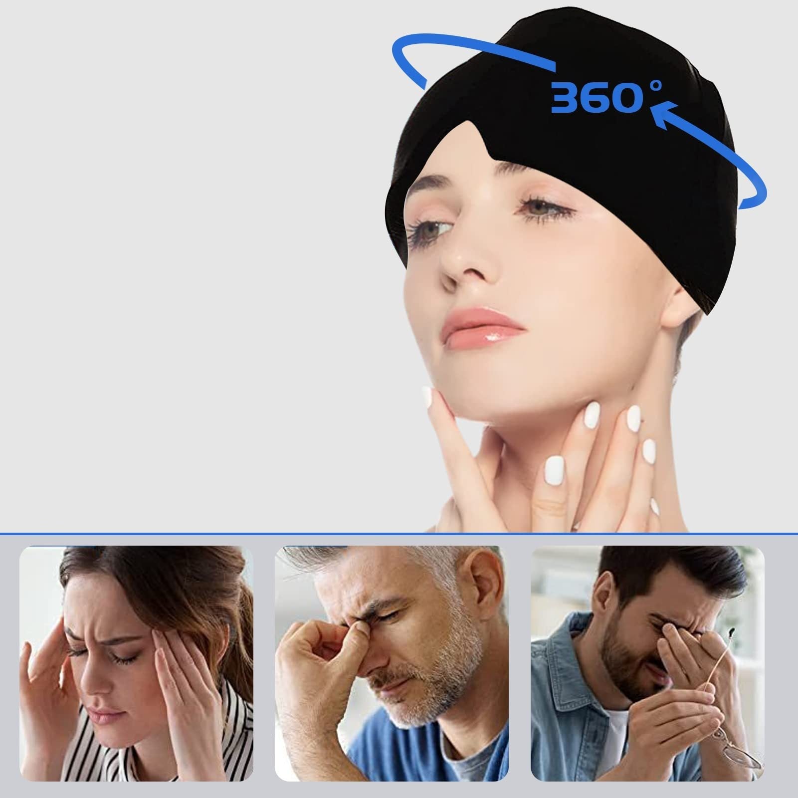 Bonnet Thérapie Froid & Chaud – Soulagement Migraine et Maux de Tête