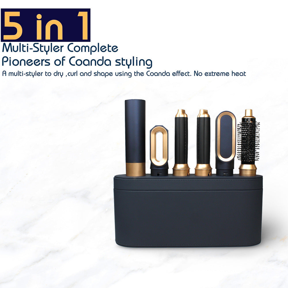 Set cheveux multifonctions, lisseur boucleur 5-en-1, outil coiffure professionnel, coiffage cheveux à domicile, appareil cheveux multifonction