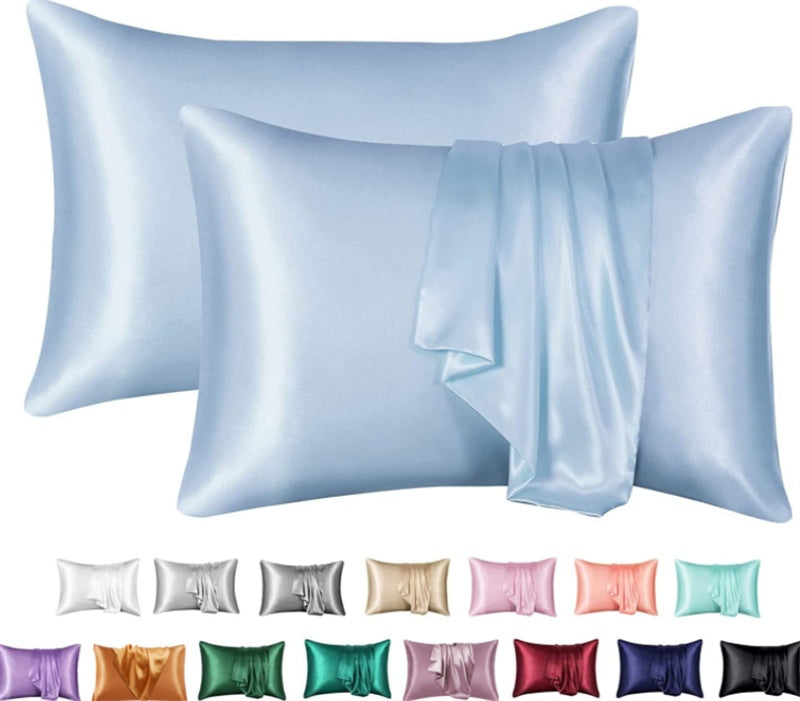 Taie d'oreiller en satin de soie unie