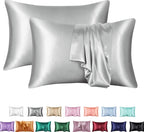 Taie d'oreiller en satin de soie unie
