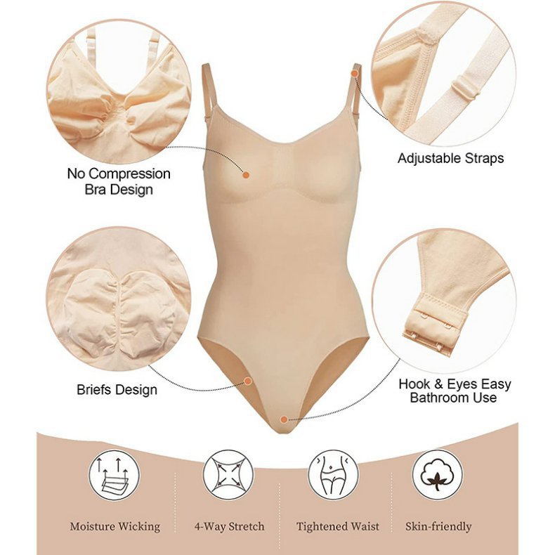 Body Sculptant avec String - avec ou sans bretelles confortable et discret