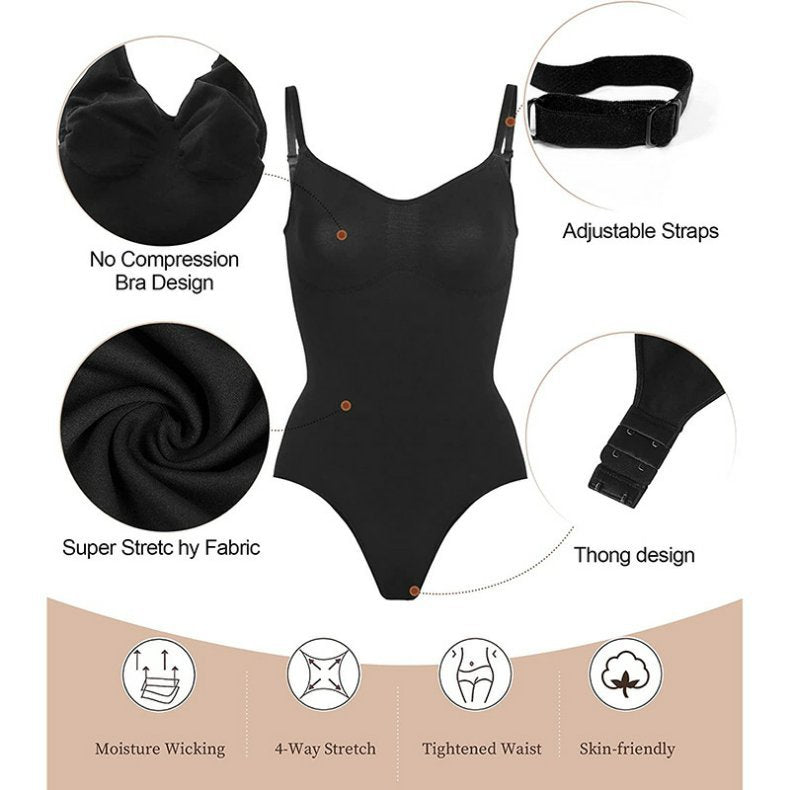 Body Sculptant avec String - avec ou sans bretelles confortable et discret