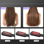 New 2 In 1 Hair Straightener Hot Comb Negative Ion Curling Tong Dual-purpose Electric Hair Brush
