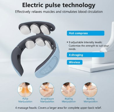 Appareil de massage cou/ cervical intelligent – Soulagement immédiat et relaxation profonde