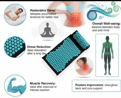 Tapis de yoga d’acupression 3 en 1 -Relaxation et de massage