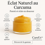 Gamme exfoliante au curcuma anti-taches, anti acné, anti impuretés (Tampons, mousse et savons)