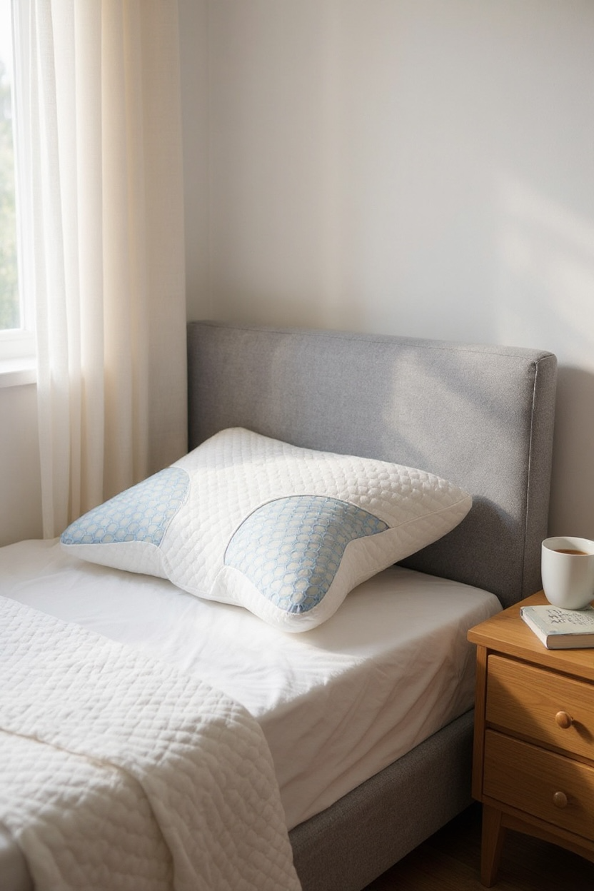 Oreiller ergonomique en mousse à mémoire de forme – Confort ultime et soutien cervical