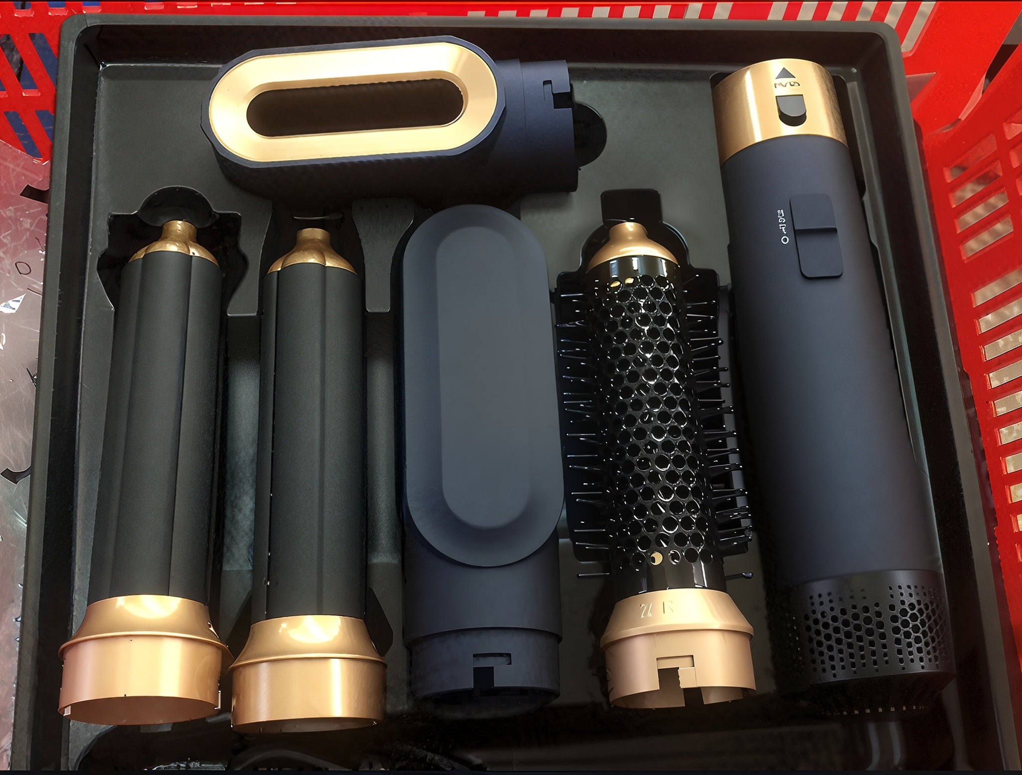 Set cheveux multifonctions, lisseur boucleur 5-en-1, outil coiffure professionnel, coiffage cheveux à domicile, appareil cheveux multifonction