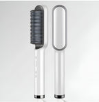 New 2 In 1 Hair Straightener Hot Comb Negative Ion Curling Tong Dual-purpose Electric Hair Brush