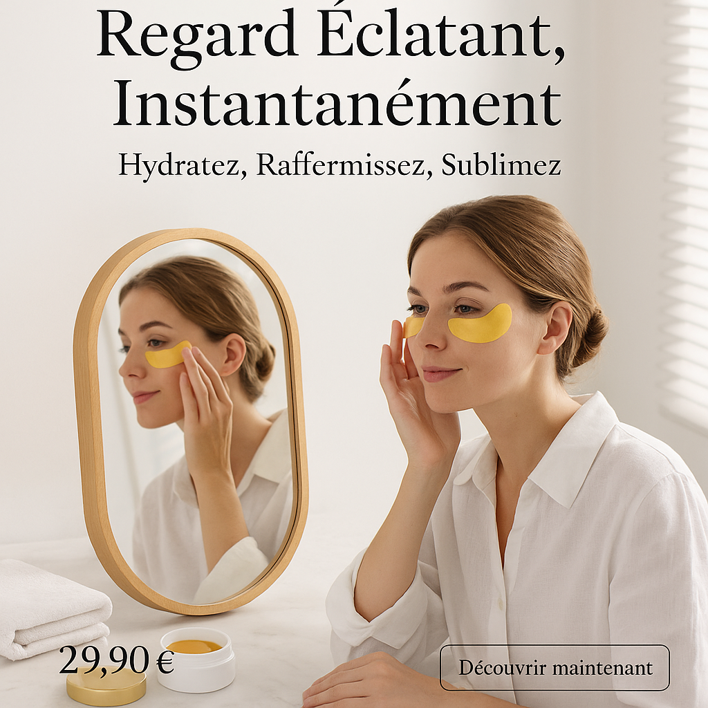 Patchs Yeux Hydrogel Anti-Cernes et Anti-Poches – Masque Hydratant et Raffermissant au Collagène et à l’Acide Hyaluronique