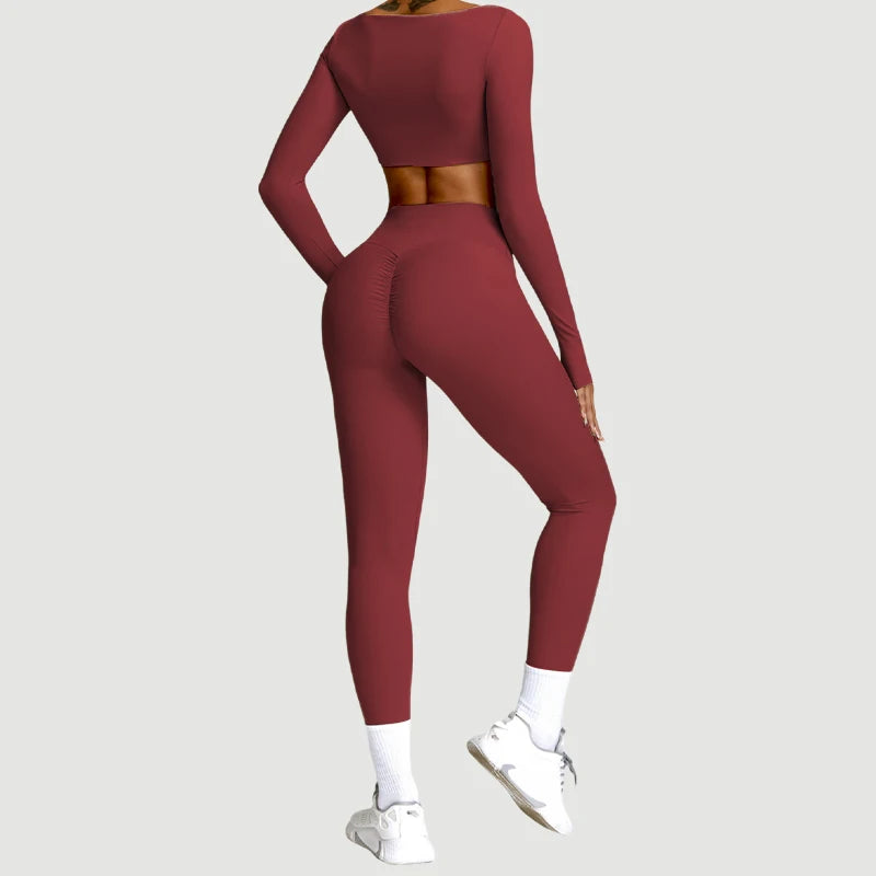 Ensemble Pilates/fitness stretch (2 Pièces)