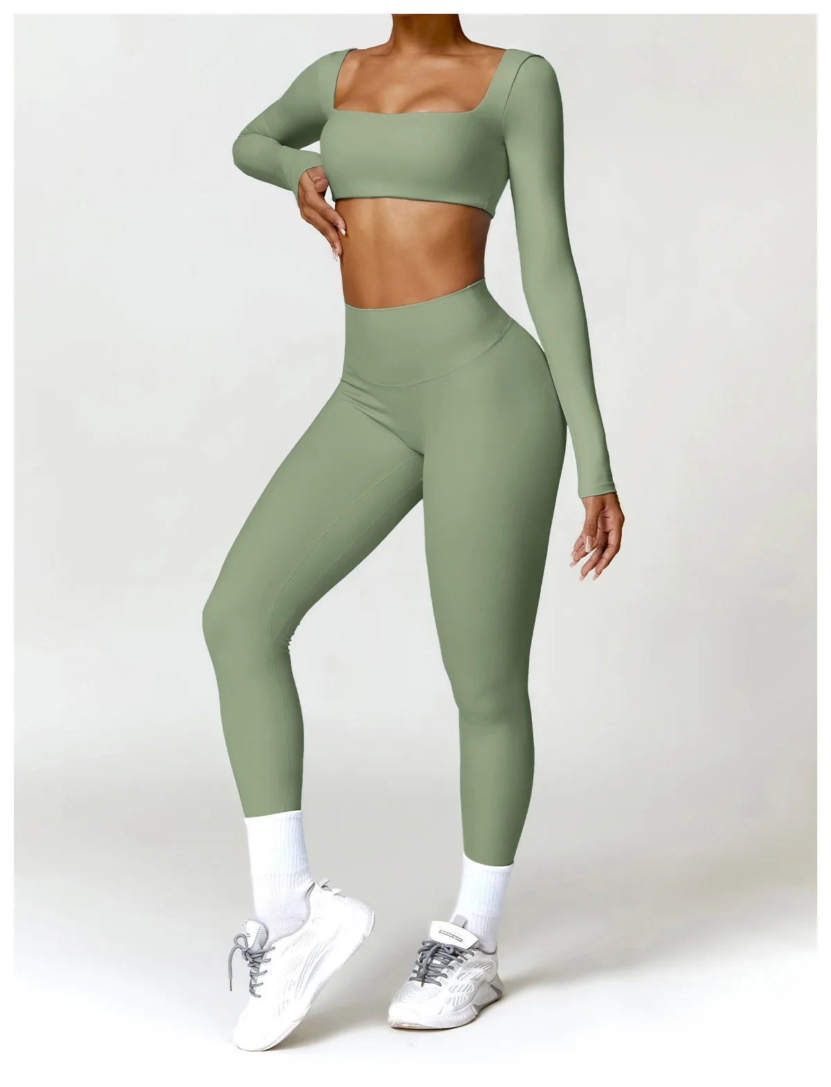 Ensemble Pilates/fitness stretch (2 Pièces)