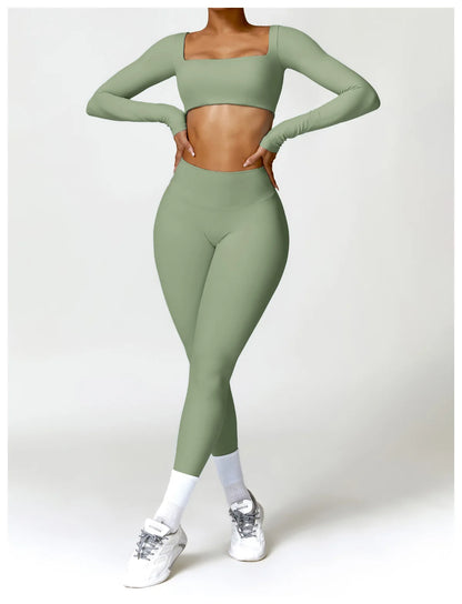Ensemble Pilates/fitness stretch (2 Pièces)