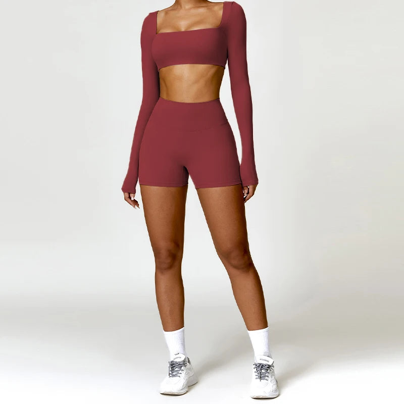 Ensemble Pilates/fitness stretch (2 Pièces)