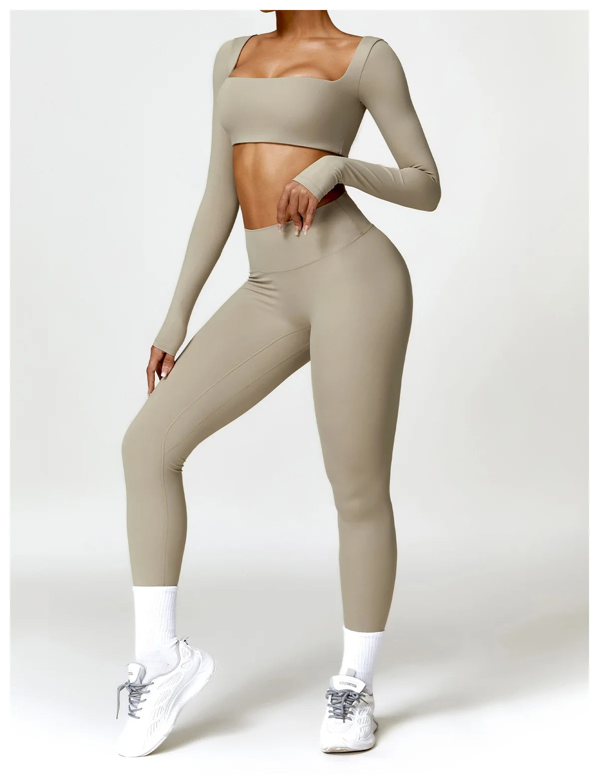 Ensemble Pilates/fitness stretch (2 Pièces)