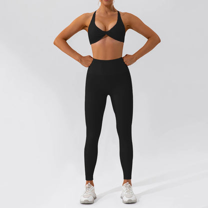 Ensemble Pilates/fitness stretch (2 Pièces)