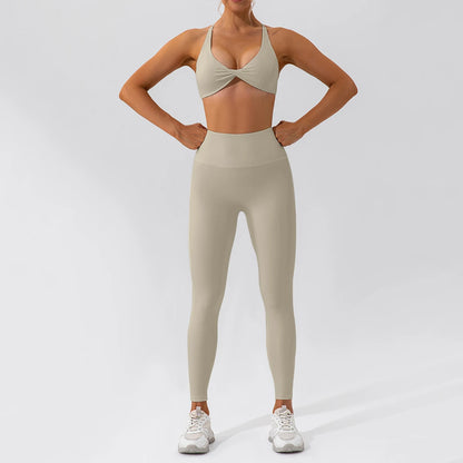 Ensemble Pilates/fitness stretch (2 Pièces)