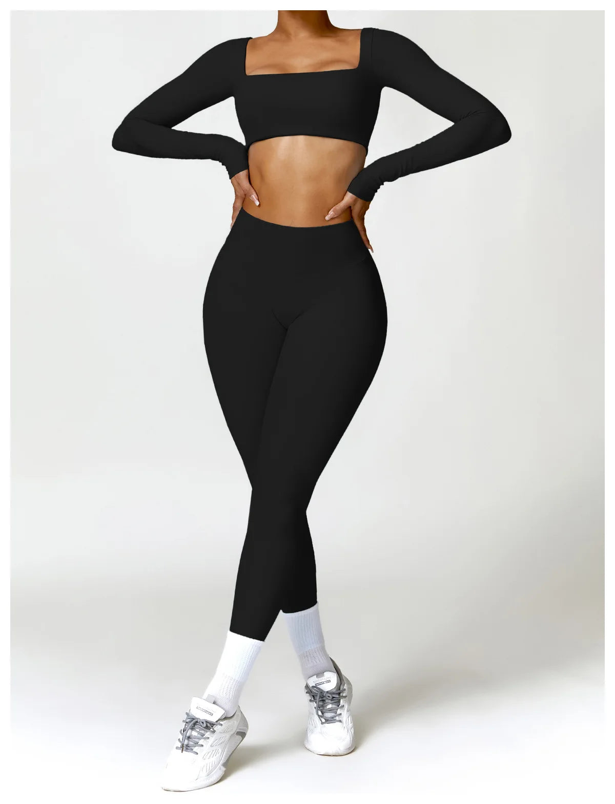 Ensemble Pilates/fitness stretch (2 Pièces)