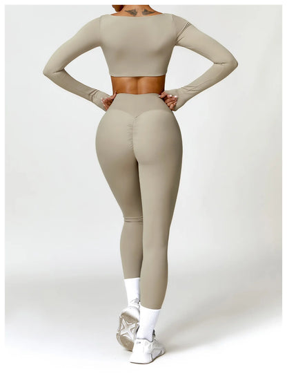 Ensemble Pilates/fitness stretch (2 Pièces)