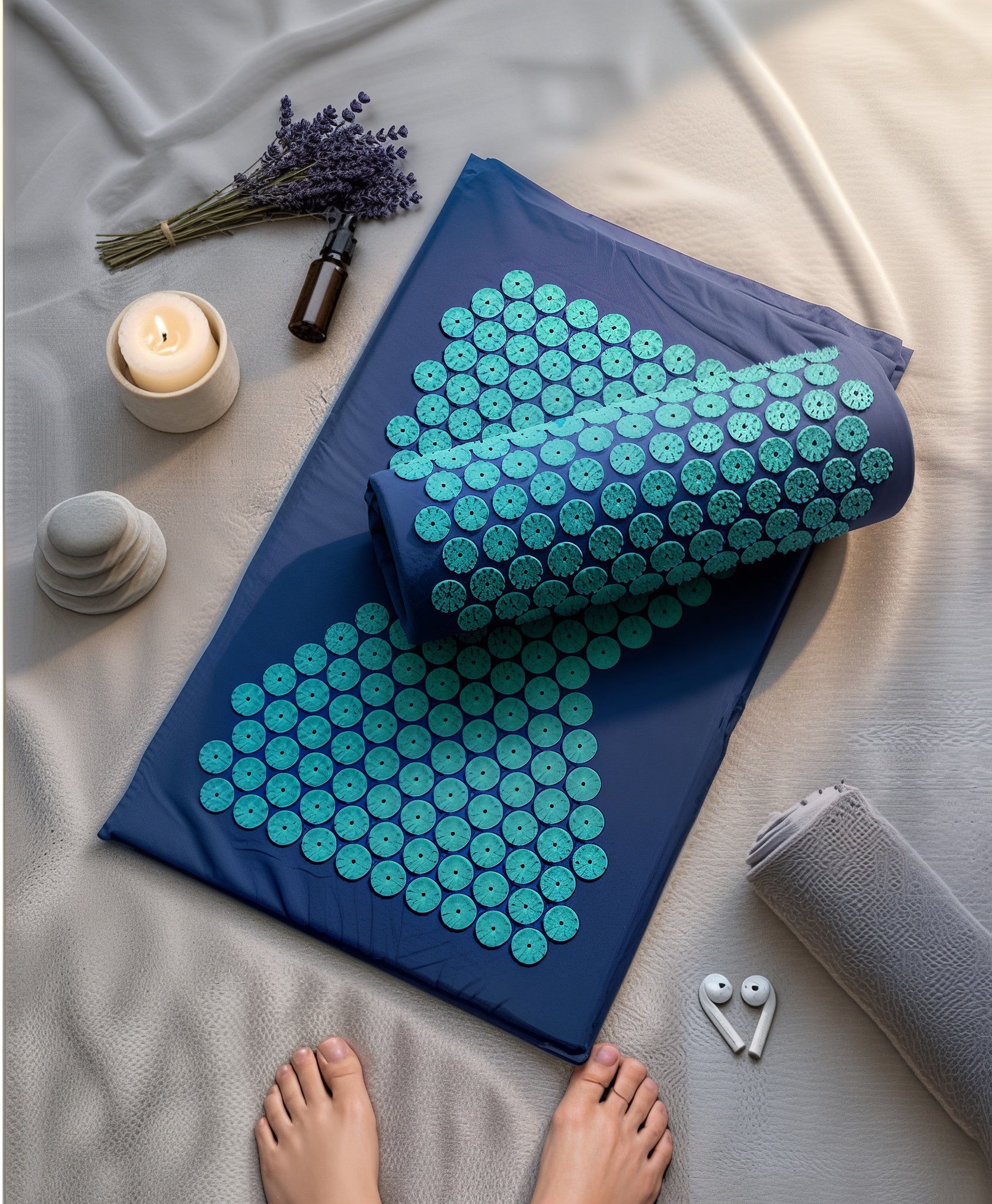 Tapis de yoga d’acupression 3 en 1 -Relaxation et de massage