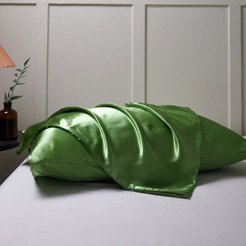Taie d'oreiller en satin de soie unie