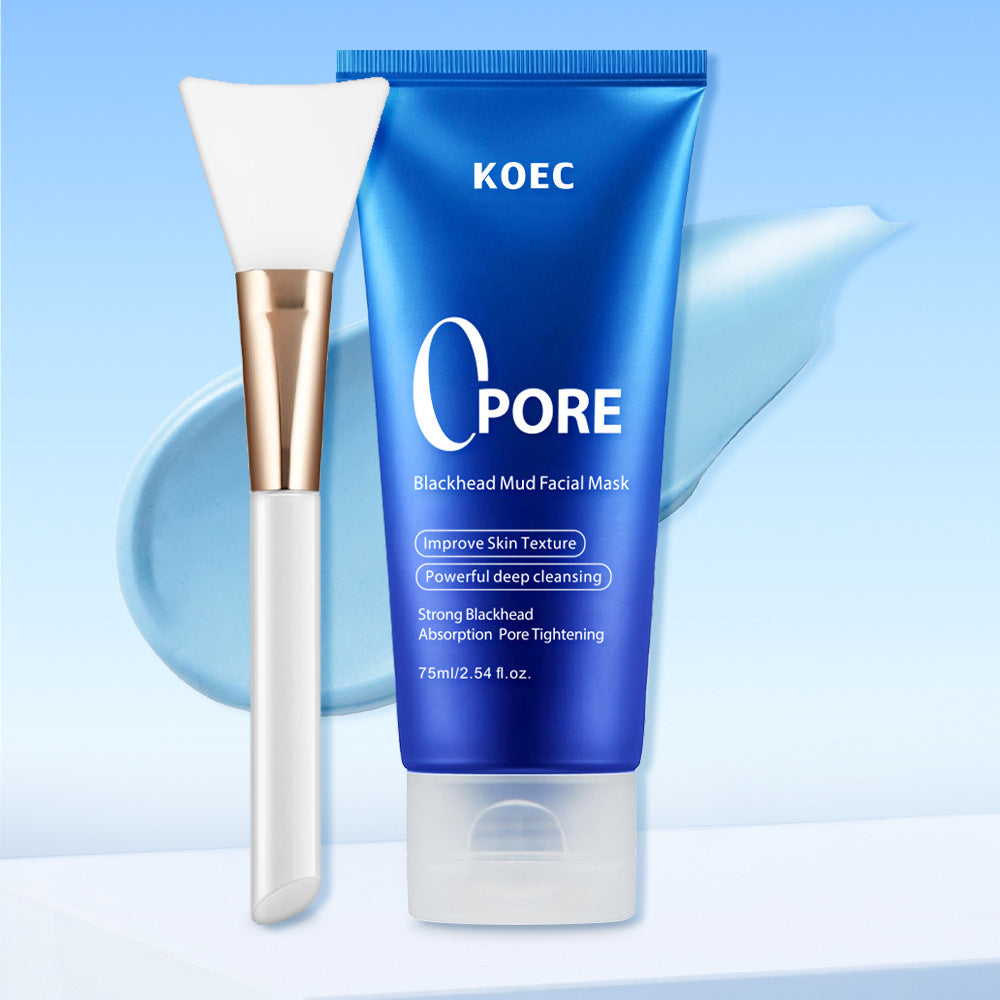 Masque facial purifiant pour pores et élimination des points noirs avec pinceau